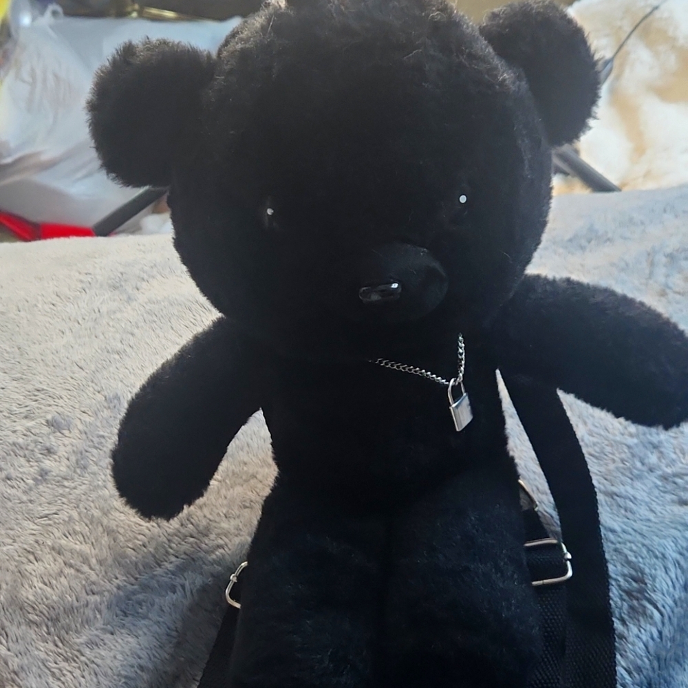 Black Teddy Bear Backpack